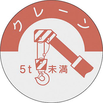 つくし工房 安全標識 834-B 『クレーン/5t未満』 ヘ