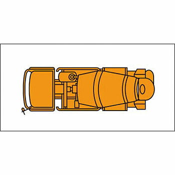 つくし工房 安全標識 MK-209A 『ミキサー車(大)』 ミニ重機マグネット 60×120mm 長方形 ゴムマグネット