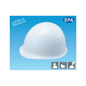 Rakuten - つくし工房 安全標識 3002 保護帽(ヘルメット) MP型 エアライト EPA カラー：白 PC製[法人限定][送料別途お見積り]