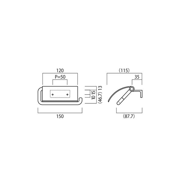 UNION(ユニオン) サニタリーハードウェア ペーパーホルダーパーツ OAS-SNR-P3-AFB-R アルミ ユニフロストシルバー[オアシア]
