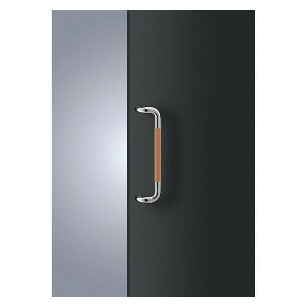 UNION(ユニオン) ドアハンドル 押し棒 T2770-10-120-L452 除電ABS ブラウン＋ステンレス ミラー[ネオイズム]