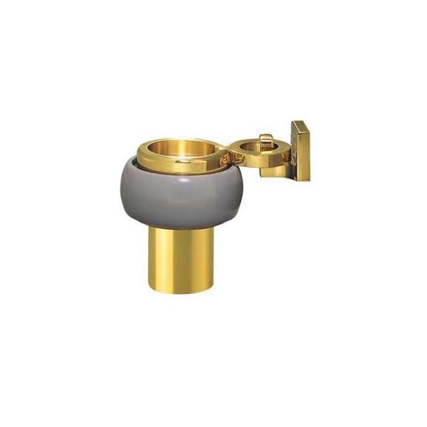 UNION(ユニオン) ドアエクイップメント 戸当たり フック付き床付けタイプ UT-105S-BSS ブラス ミラー＋樹脂 グレー[エッセ]