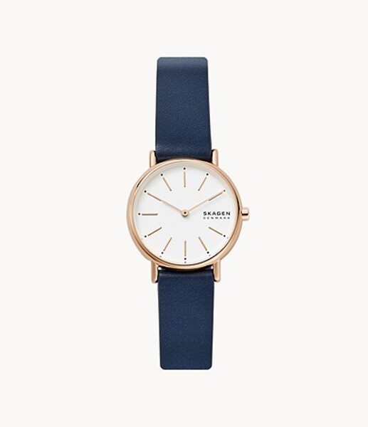 スカーゲン(SKAGEN) SIGNATUR LILLE 二針 オーシャンブルー レザーウォッチ SKW2838