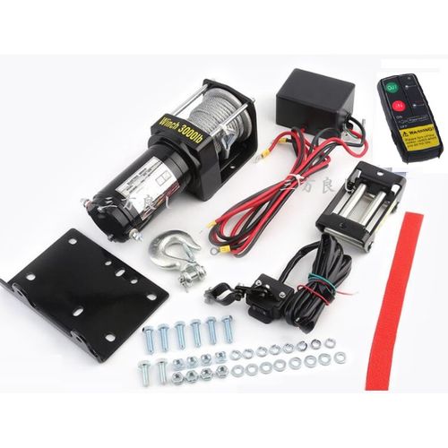 WCP 三方良し DC12V電動ウインチ リモコン付 [246312-01] DC12V 電動ウインチ1360kg　リモコン付