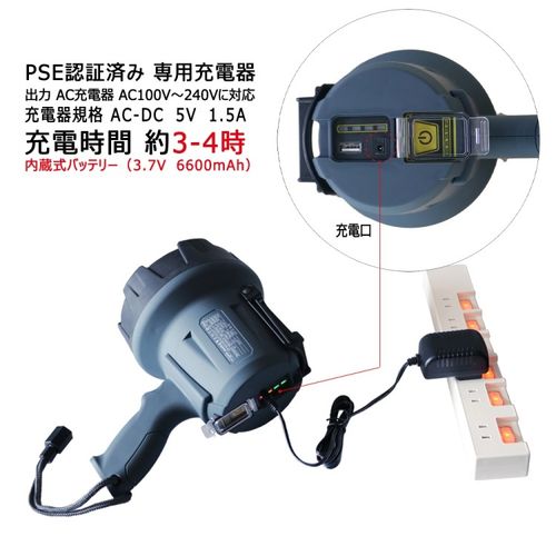 WCP 三方良し 充電式LEDスポットライト [246586-01] 充電式LEDスポットライト15W