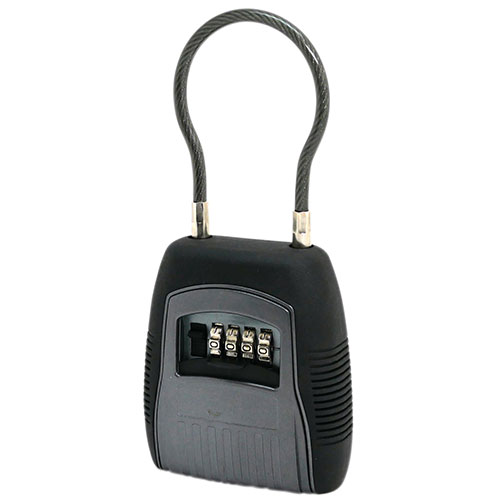 ◆ フジテックジャパン キーボックス カギ番兵 ワイヤー式 200mm 収納付南京錠 200mm 10787