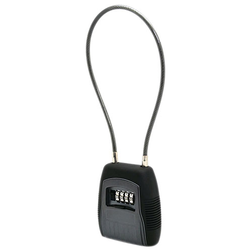 ◆ フジテックジャパン キーボックス カギ番兵 ワイヤー式 450mm 収納付南京錠 450mm 10788