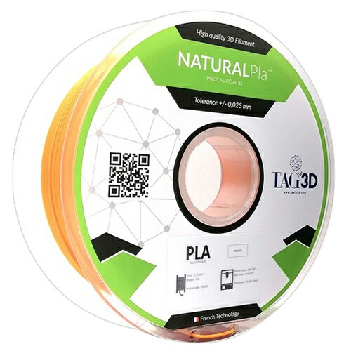 ◆TAGin3D 3Dプリンター用フィラメント ナチュラルPLAフィラメント オレンジ 1kg PLA NAT-1.75OR