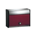 ◆ ナスタ ポスト 郵便受 前入前出 防滴タイプ W380×H280 可変ダイヤル錠 ボルドー色 KS-MB34S-LK-BD
