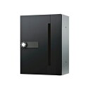 ◆ ナスタ ポスト 郵便受 静音大型ダイヤル錠 黒 前入前出 防滴タイプ W265×H360 KS-MB507S-L-BK
