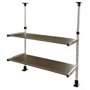 ◆ タクボ(田窪工業所)モクメタルつっぱり棚2段 幅75cm MTP2-75