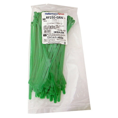 ◆松浦工業 ヘラマンタイトン リピートタイ屋内用 100本 RF250-GRN ミドリ