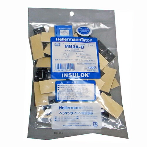◆松浦工業 ヘラマンタイトン マウントベース室内用100個 MB3A-B クロ