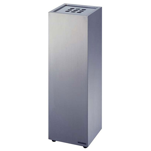 ◆ミヅシマ工業 灰皿 ステンレス製 クリンスモーキングK1 間口200mm×奥行200mm×高さ615mm 363-0200 BA