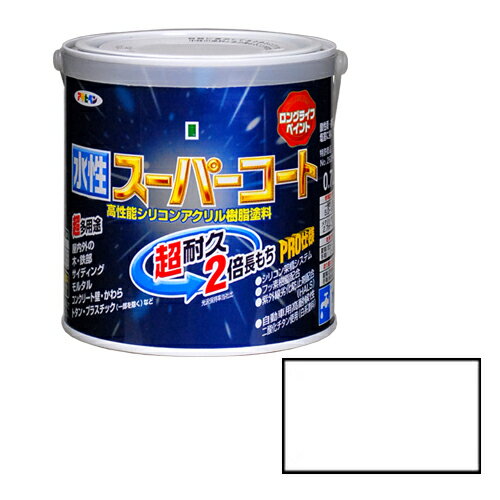 ◆アサヒペン 多用途 水性スーパーコート 0.7L シロ