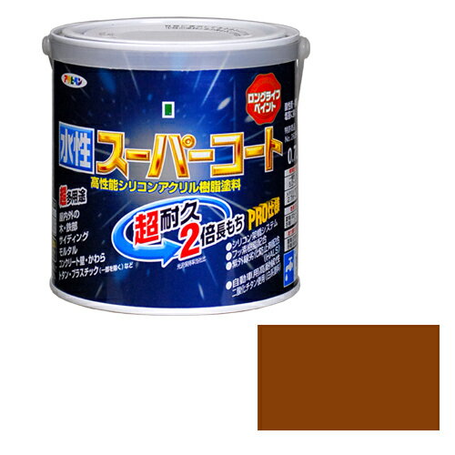 ◆アサヒペン 多用途 水性スーパーコート 0.7L カーキー