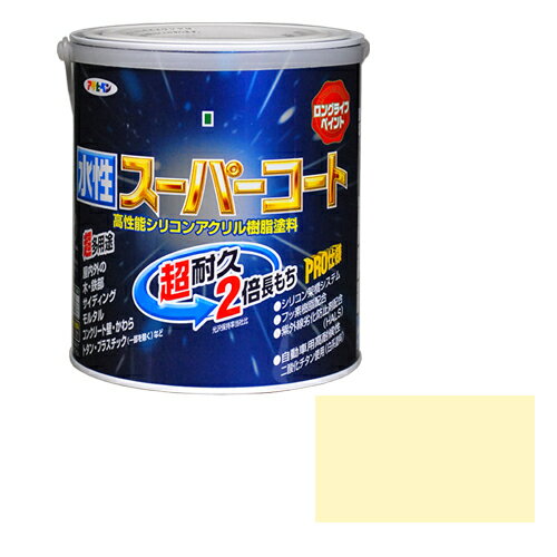 ◆アサヒペン 多用途 水性スーパーコート 1.6L アイボリー