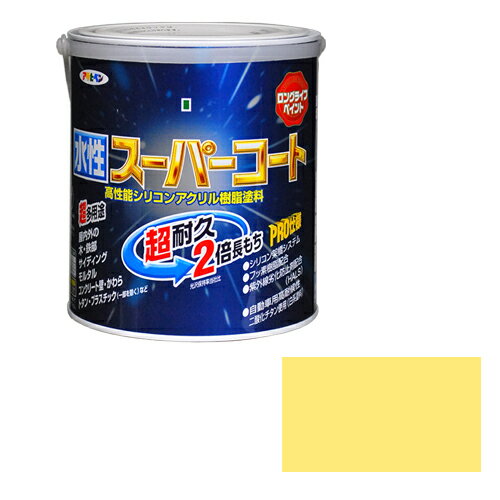 ◆アサヒペン 多用途 水性スーパーコート 1.6L クリームイロ