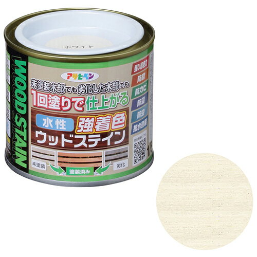 ◆アサヒペン東京支店 アサヒペン 水性強着色ウッドステイン 1／5L ホワイト