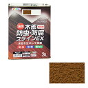 ◆アサヒペン 油性木部防虫防腐ステインEX 3L ウォルナット