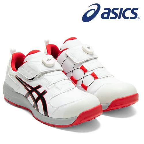 アシックス(asics) 安全靴 ウィンジョブ CP307 Boa　1273A028-100 カラー:ホワイト×クラシックレッド 【在庫有り】