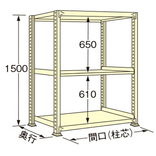 扶桑金属工業 中量ラック WE1518S03T 単連:単体タイプ 棚：3段(天板含む) [法人・事業所限定][送料別途お見積り]