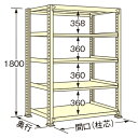 扶桑金属工業 中量ラック WG1815L05T 単連:単体タイプ 棚：5段(天板含む) [法人・事業所限定][送料別途お見積り]