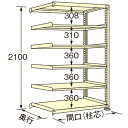 【商品説明】 ●アイボリー色の連結タイプ。 ●荷重300kg、天板を含むラックの棚段数は6段です。 ●ボルトレスで、組み立ては実に簡単。 ●5種類の荷重タイプと2種類の標準塗装色から最適のタイプをお選びいただけます。 ●豊富なオプションパーツを採用することで、様々な荷姿に対応できます。 ●全ての取付け部分にはボルトレス方式を採用。棚板の着脱はもとより、分解・組み立てが短時間で簡単に行えます。 ●保管物の形状や数量に合わせて、各棚板を50mmピッチで自由に調整できます。 ●棚板1枚板構造。棚板の継ぎ目がないので出し入れがしやすく、長期間保管しても保管物に棚板の継ぎ目の跡がつきません。 ●連結も簡単。何台にも連結でき、2台目からは支柱が共有できる経済的な連結タイプです。 【注意・使用条件】 ●積載質量制限あり 【画像注意事項】 ●『WG2109M06R』の画像を使用しています。 製品仕様 ●色：アイボリー（日塗工348色） ●サイズ(幅×長×高)：900×1500×2100mm ●原産国名：日本 ●塗装色：アイボリー ●荷重（kg）：300 ●ラックの高さ（mm）：2100 ●ラックの間口（mm）：1500 ●ラックの奥行（mm）：900 ●天板を含むラックの棚段数：6 ●単連：連結