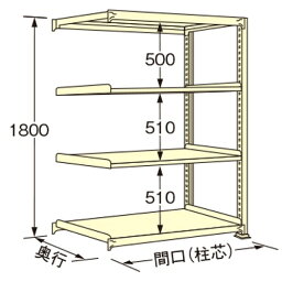 扶桑金属工業 中量ラック WL1815M04R 単連:連結タイプ 棚：4段(天板含む) [法人・事業所限定][送料別途お見積り]