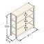扶桑金属工業 中量ラック　Jタイプ500kg GSN-J1209C4R 連結：棚板天地4段 [法人・事業所限定][送料別途お見積り]