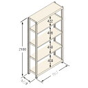 扶桑金属工業 中量ラック　Jタイプ500kg GSN-J2112C5R 連結：棚板天地5段 [法人・事業所限定][送料別途お見積り]