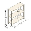 扶桑金属工業 中量ラック　Kタイプ150kg GSN-K1212B3D 独立：棚板天地3段 [法人・事業所限定][送料別途お見積り]