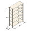 扶桑金属工業 中量ラック　Kタイプ150kg GSN-K1809A6D 独立：棚板天地6段 [法人・事業所限定][送料別途お見積り]