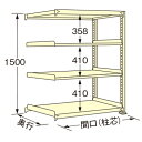 扶桑金属工業 中量ラック WM1515L04R 単連:連結タイプ 棚：4段(天板含む) [法人・事業所限定][送料別途お見積り]