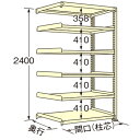 【商品説明】 ●アイボリー色の連結タイプ。 ●荷重500kg、天板を含むラックの棚段数は6段です。 ●ボルトレスで、組み立ては実に簡単。 ●5種類の荷重タイプと2種類の標準塗装色から最適のタイプをお選びいただけます。 ●豊富なオプションパーツを採用することで、様々な荷姿に対応できます。 ●全ての取付け部分にはボルトレス方式を採用。棚板の着脱はもとより、分解・組み立てが短時間で簡単に行えます。 ●保管物の形状や数量に合わせて、各棚板を50mmピッチで自由に調整できます。 ●棚板1枚板構造。棚板の継ぎ目がないので出し入れがしやすく、長期間保管しても保管物に棚板の継ぎ目の跡がつきません。 ●連結も簡単。何台にも連結でき、2台目からは支柱が共有できる経済的な連結タイプです。 【注意・使用条件】 ●積載質量制限あり 【画像注意事項】 ●『WM2409M06R』の画像を使用しています。 製品仕様 ●色：アイボリー（日塗工348色） ●サイズ(幅×長×高)：900×900×2400mm ●原産国名：日本 ●塗装色：アイボリー ●荷重（kg）：500 ●ラックの高さ（mm）：2400 ●ラックの間口（mm）：900 ●ラックの奥行（mm）：900 ●天板を含むラックの棚段数：6 ●単連：連結