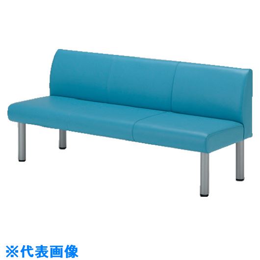 ■MIZUNO ロビーチェア 2人用背付 ライトグリーン MWC12ANLGR(1010944)[法人限定][外直送元]