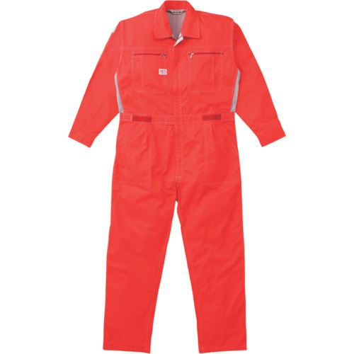 ■AUTO−BI SS(春夏)モデル 長袖つなぎ服5900−005レッド−5L 59000055L(1024672)[送料別途お見積り][法人限定][掲外取寄]