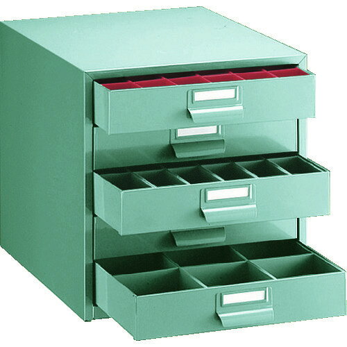 オレンジブック トラスコ中山　TRUSCOTRUSCO ツールケース 333X410XH348 引出5段 プラボックス付 〔品番:PT43EN〕[ 注番:1025755]特長●卓上に置いても、出張にも、車載用としてもご使用いただけます。●小物入れとして、ABS樹脂のプラボックスを使用しています。仕様●間口(mm)：333●奥行(mm)：410●高さ(mm)：348●最大積載量(kg/台)：25●色：グリーン●引出し：5段●引出し内プラボックス(個)1段：小48●引出し内プラボックス(個)2段：中24●引出し内プラボックス(個)3段：中24●引出し内プラボックス(個)4段：大12●引出し内プラボックス(個)5段：大12●均等積載量(kg/段)：5仕様2材質/仕上●本体:スチール●プラボックス:ABS樹脂セット内容/付属品●ABS樹脂プラボックス付注意原産国（名称）日本JANコード4989999537857本体質量14.1kgオレンジブック トラスコ中山　TRUSCOTRUSCO ツールケース 333X410XH348 引出5段 プラボックス付 〔品番:PT43EN〕[注番:1025755][本体質量：14.1kg]分類》物流・保管用品》工場用保管設備》小型パーツケース☆納期情報：仕入れ先通常在庫品 (欠品の場合有り)