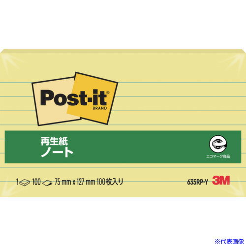 ��3M �դ��� �ݥ��ȡ����å� �Ρ��� ������ ����������ɥ��顼 635RP−Y 75��127mm 635RPY(103889...