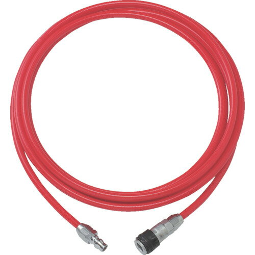 ■TRUSCO エアブレードホース ウレタンブレードチューブ 6.5×10 10m カップリング付 TOP6.510(1043102)