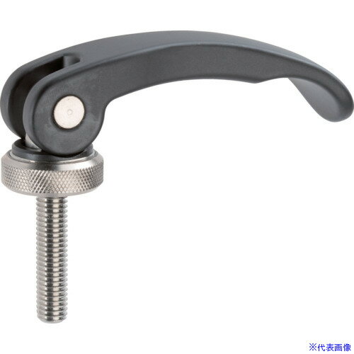 ■HALDER 偏心クイッククランプレバー オネジ付 調節リング付 ステンレス鋼 63mm M6 23390.0311(1055485)[送料別途お見積り][法人限定][掲外取寄]