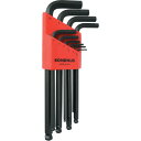 ■BONDHUS ボールポイント・L—レンチ ロング セット10本組(1.5-10mm、7mm入り) BLX10M(1064361)