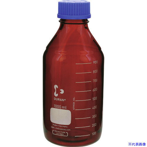 オレンジブック トラスコ中山　TRUSCOSIBATA 耐熱ねじ口びん 茶褐色 青キャップ付 1000mL 10入 〔品番:0172101000A〕[ 注番:1066951]特長●バイオテクノロジー関連をはじめ、高純度医薬・試薬や分析用標準液などの保存容器として幅広くご使用いただける多目的びんです。●ガラス材質は、JIS R3503（1994年）「ほうけい酸ガラス-1」に相当するDURAN(R)を使用しています。●DURAN(R)はドイツDWK Life Sciencesグループの登録商標です。●キャップは全品ISOねじ（GL）を使用しています。●ビン底は小球をつけて接触面積を小さくしています。●均一な肉厚で機械的強度が増加しています。●遮光を目的として茶染めにした、茶かっ色のねじ口びんです。用途●高純度医薬・試薬や分析用標準液などの保存容器に。仕様●容量(ml)：1000●目盛間隔(ml)：100●直径(mm)：101●高さ(mm)：230●口径(mm)：30●色：茶褐色●フタ色：青●容量(L)：1●ねじ規格：GL-45仕様2材質/仕上●瓶本体：ほうけい酸ガラスセット内容/付属品注意原産国（名称）日本JANコード4589988600205本体質量562gオレンジブック トラスコ中山　TRUSCOSIBATA 耐熱ねじ口びん 茶褐色 青キャップ付 1000mL 10入 〔品番:0172101000A〕[注番:1066951][本体質量：562g]《包装時基本サイズ：540×225×245》〔包装時質量：6kg〕分類》研究用品》ボトル・容器》ボトル☆納期情報：メーカー取り寄品（弊社より発送）