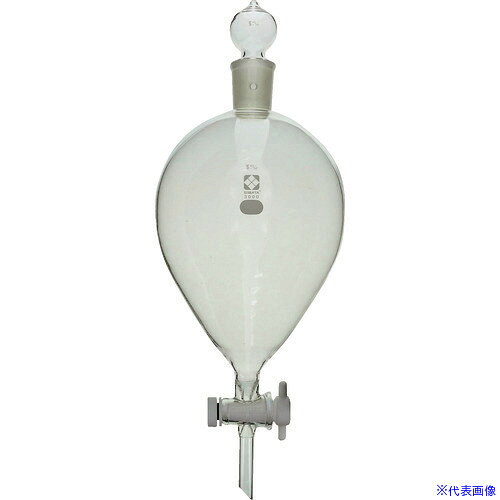 ■SIBATA 分液ロート スキーブ形 PTFEコック付 3000mL 0142603000(1068591)[送料別途お見積り][法人限定][掲外取寄]