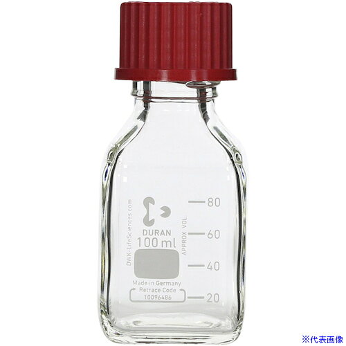 オレンジブック トラスコ中山　TRUSCOSIBATA 耐熱ねじ口角びん 赤キャップ付 100mL 10入 〔品番:0172301001A〕[ 注番:1068622]特長●従来の丸型のねじ口びんより平面上の占有面積が約20％少なくなっており、保管場所の省スペース化を実現します。●並べたときには、ラベルの向きを揃え易くなっています。仕様●容量(ml)：100●目盛間隔(ml)：20●直径(mm)：50●高さ(mm)：110●口径(mm)：17●フタ色：赤●ねじ規格：GL-32仕様2材質/仕上●ほうけい酸ガラスセット内容/付属品注意原産国（名称）日本JANコード4589988601035本体質量152gオレンジブック トラスコ中山　TRUSCOSIBATA 耐熱ねじ口角びん 赤キャップ付 100mL 10入 〔品番:0172301001A〕[注番:1068622][本体質量：152g]《包装時基本サイズ：270×110×125》〔包装時質量：2kg〕分類》研究用品》ボトル・容器》ボトル☆納期情報：メーカー取り寄品（弊社より発送）