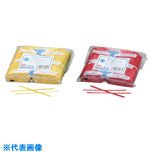 ■ビニタイ PVCカット品 赤 4mmX10cm (1000本/袋) QA1004G(1071142)[送料別途見積り][法人・事業所限定][掲外取寄]