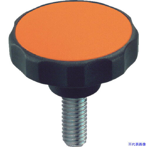 ■HALDER スターグリップ オネジ付 プラスチック オレンジ 24750.0172(1071385)[送料別途お見積り][法人限定][掲外取寄]