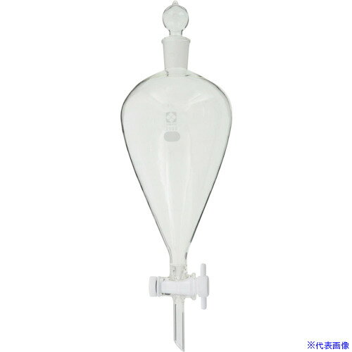 ■SIBATA 分液ロート スキーブ形 PTFEコック付 2000mL 0142602000(1071726)[送料別途お見積り][法人限定][掲外取寄]