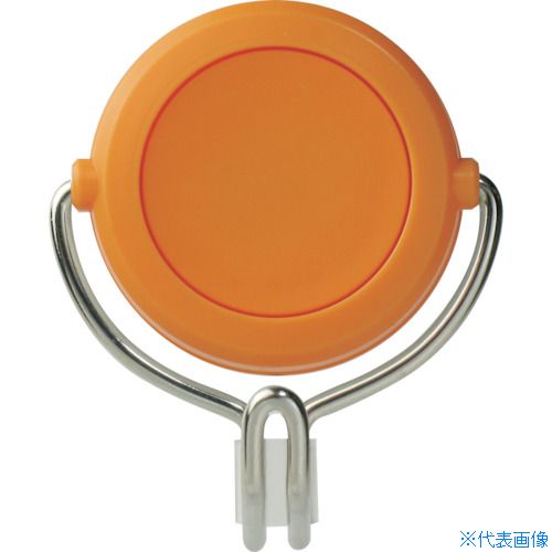 ■緑十字 強力マグネットフック(可動式フックタイプ) 橙 MG−743YR 48×58mm 耐荷重3kg 313015(1072502)