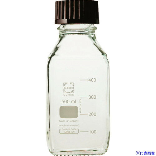 オレンジブック トラスコ中山　TRUSCOSIBATA 耐熱ねじ口角びん 赤キャップ付 500mL 10入 〔品番:0172305001A〕[ 注番:1073315]特長●従来の丸型のねじ口びんより平面上の占有面積が約20％少なくなっており、保管場所の省スペース化を実現します。●並べたときには、ラベルの向きを揃え易くなっています。仕様●容量(ml)：500●目盛間隔(ml)：100●直径(mm)：78●高さ(mm)：181●口径(mm)：30●フタ色：赤●ねじ規格：GL-45仕様2材質/仕上●ほうけい酸ガラスセット内容/付属品注意原産国（名称）日本JANコード4589988601196本体質量398gオレンジブック トラスコ中山　TRUSCOSIBATA 耐熱ねじ口角びん 赤キャップ付 500mL 10入 〔品番:0172305001A〕[注番:1073315][本体質量：398g]《包装時基本サイズ：420×175×195》〔包装時質量：4kg〕分類》研究用品》ボトル・容器》ボトル☆納期情報：メーカー取り寄品（弊社より発送）